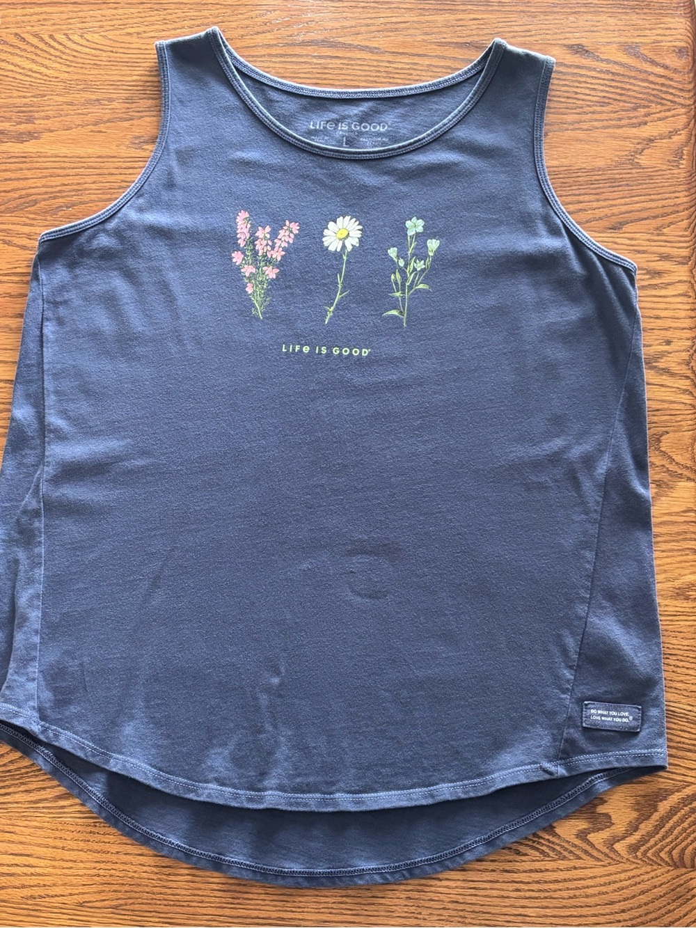 Life Is Good Navy Floral Trio Graphic Tank